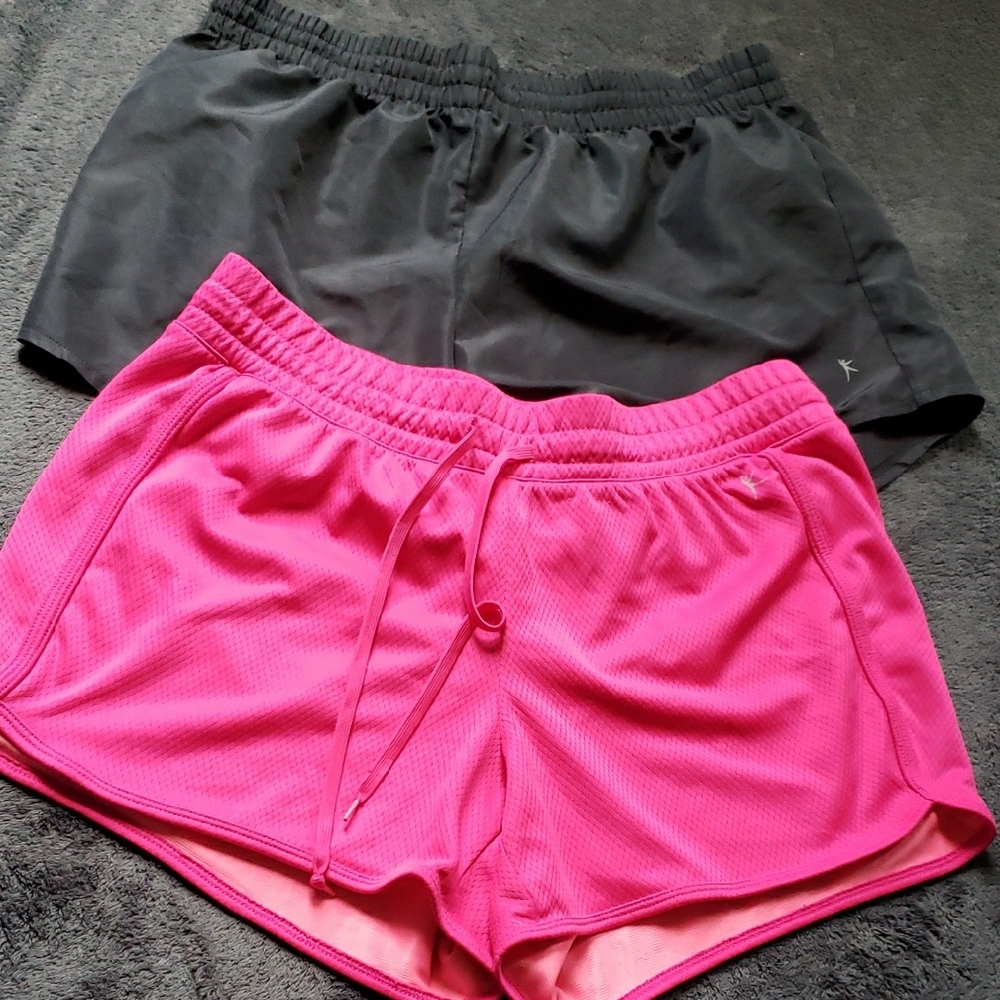 Women's Pink and Gray Shorts 2 Pack